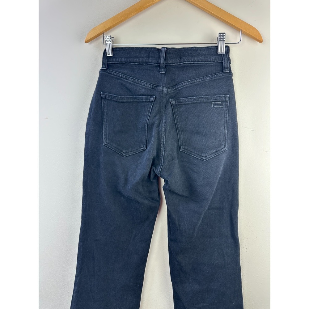 AYR The Rocker Jeans with Frayed Hem in Magnetic Black Cropped Denim Size 26 - Picture 11 of 13